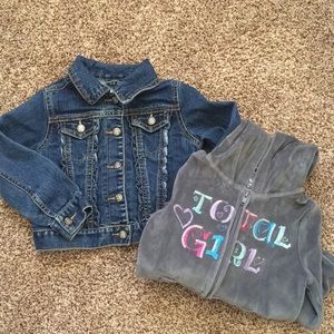 Toddler girls size 4 jacket and hoodie